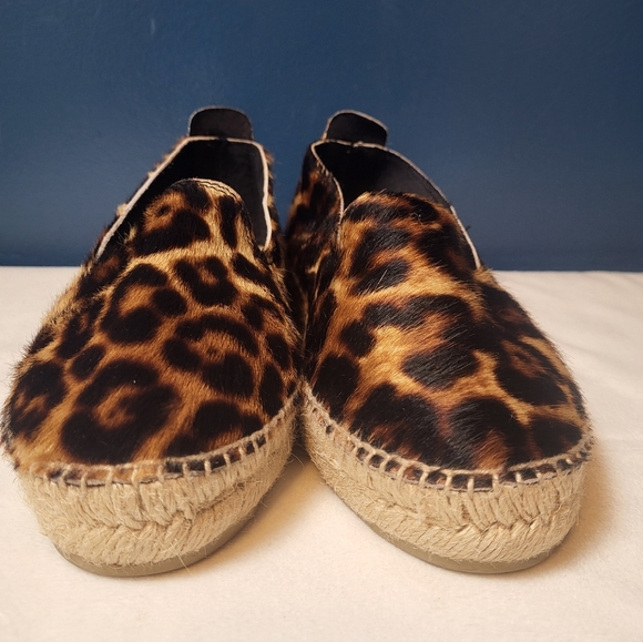 Manebi Accra Espadrille Flats Pony Leopard Size 6.5 Women's Slip On Shoe - Picture 9 of 10
